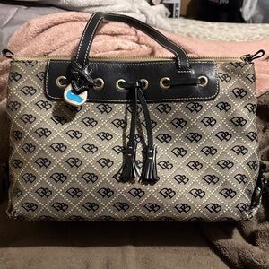 Dooney & Bourke Black and Tan Satchel